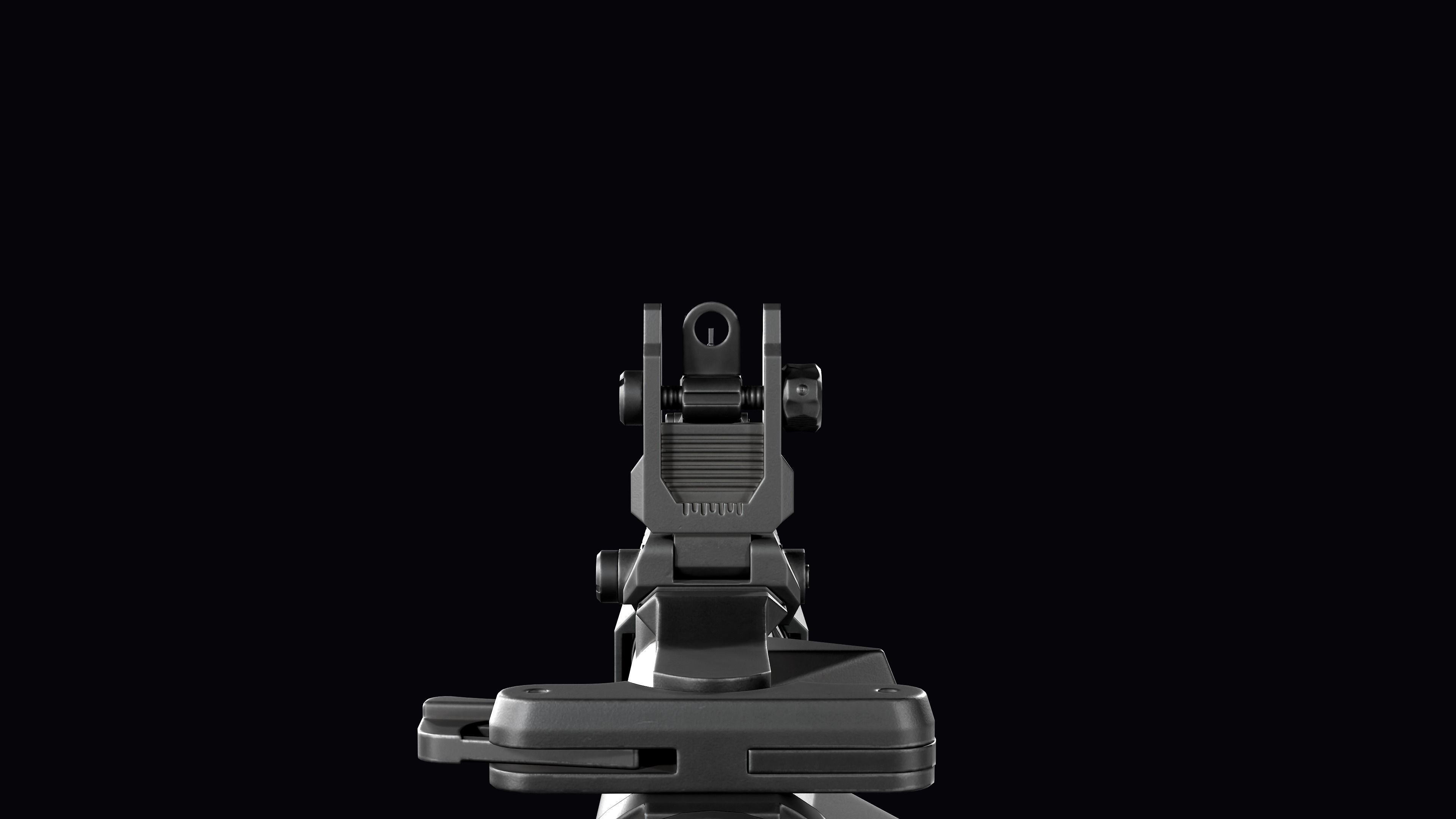 Modular assault rifle AR-15 HK416  Low-poly 3D model_48