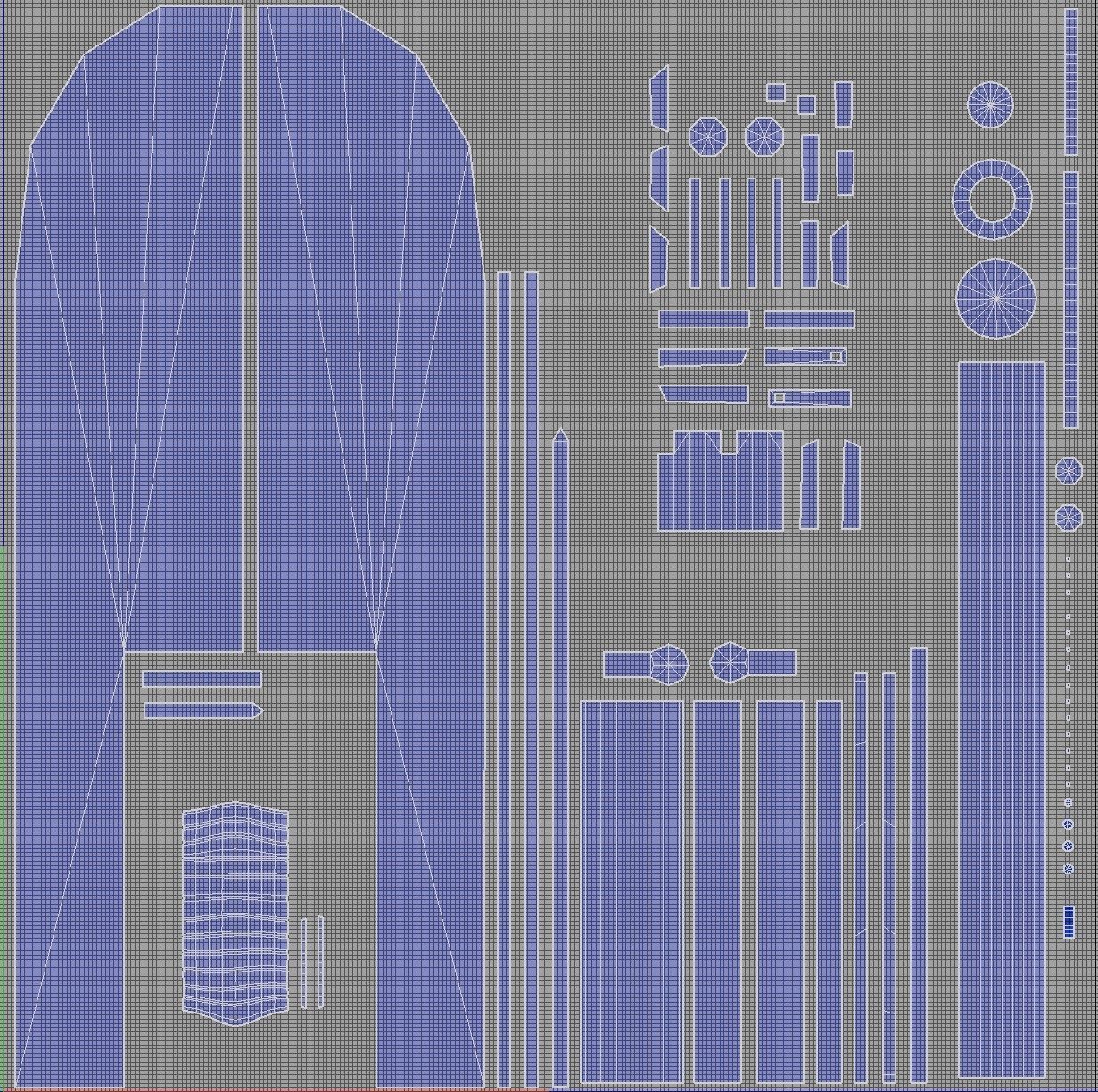 Japanese sword Low-poly 3D model_12