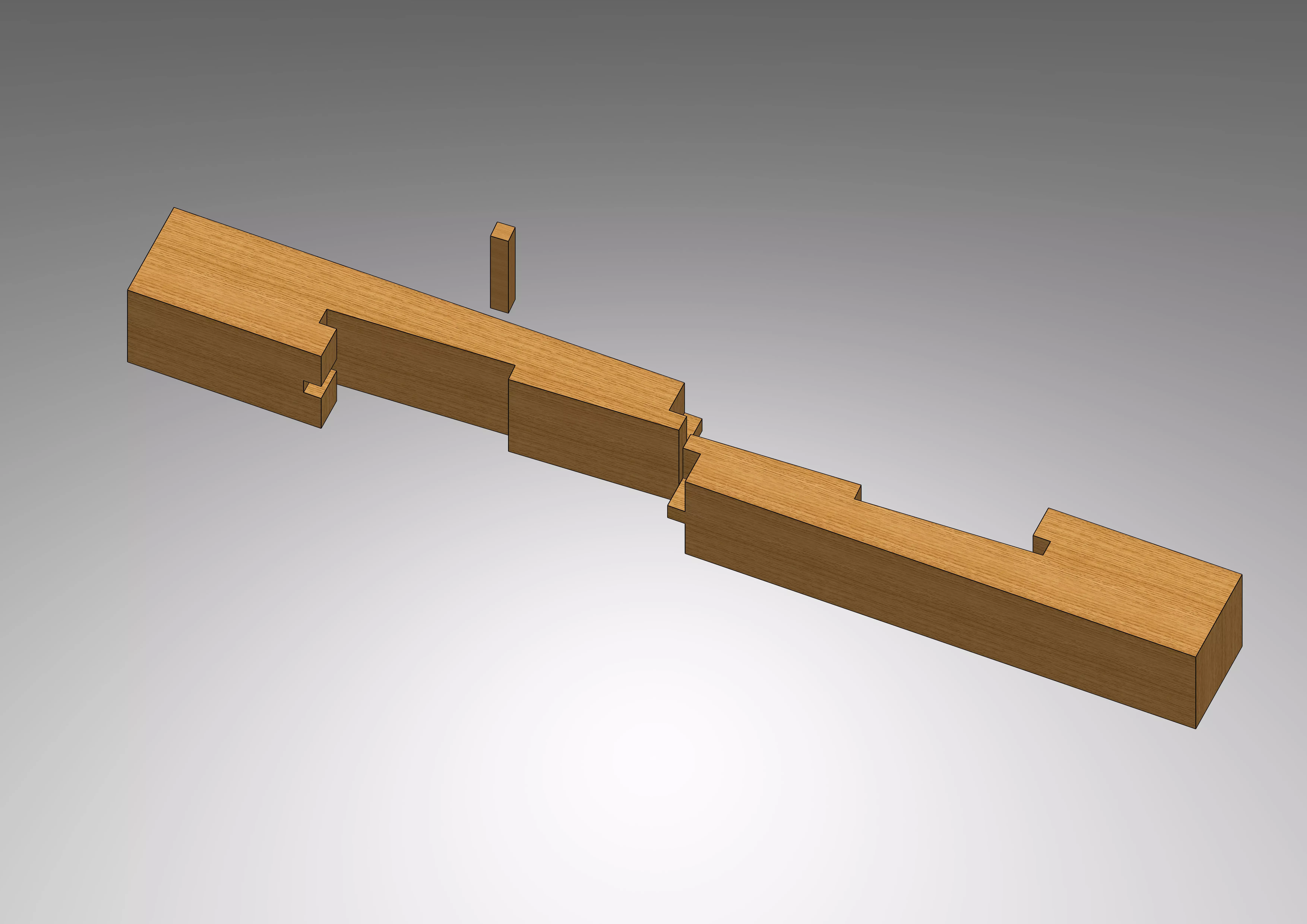 Kanawa Tsuki - Classical Japanese Wood Joint Free 3D model_0