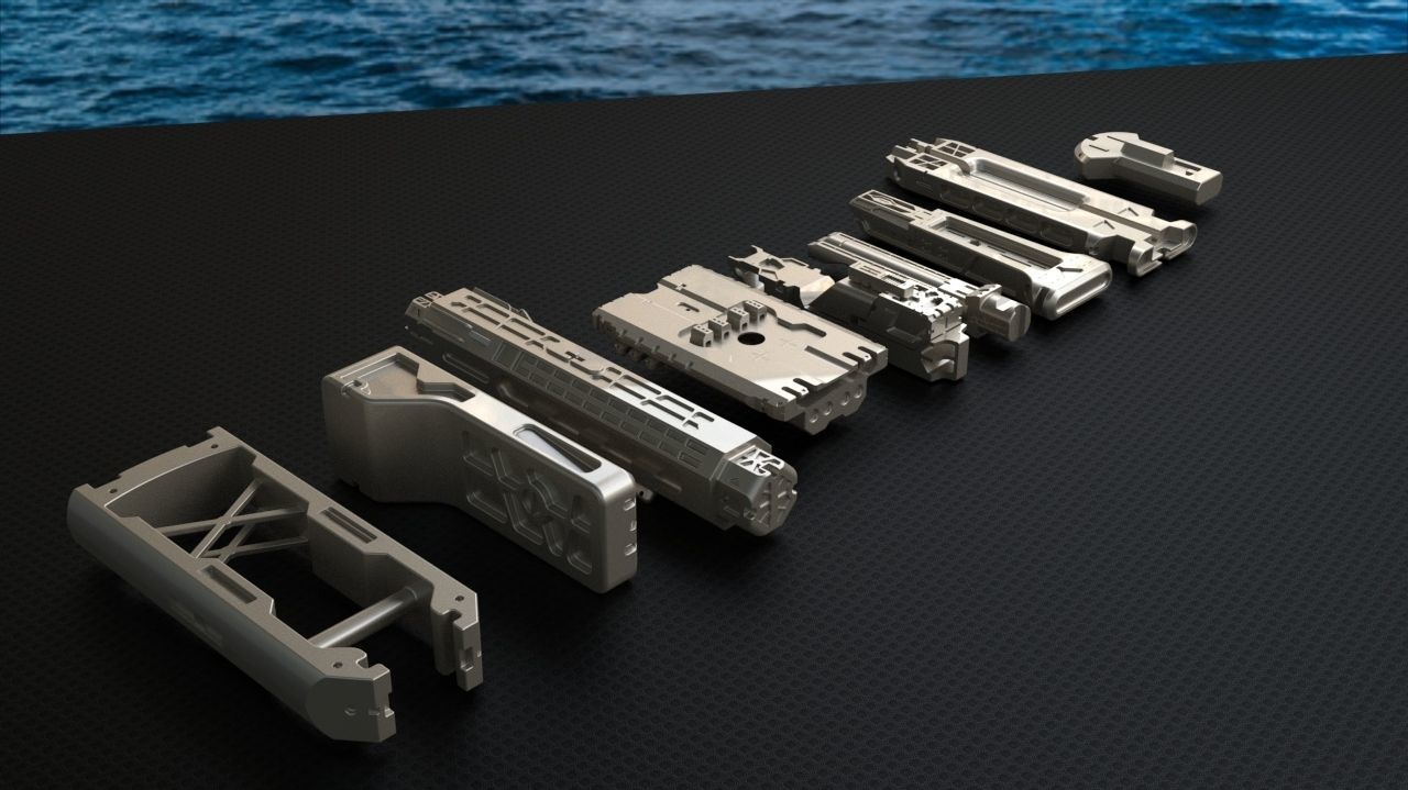 Kit  Hard surface sci fi  3D model_3