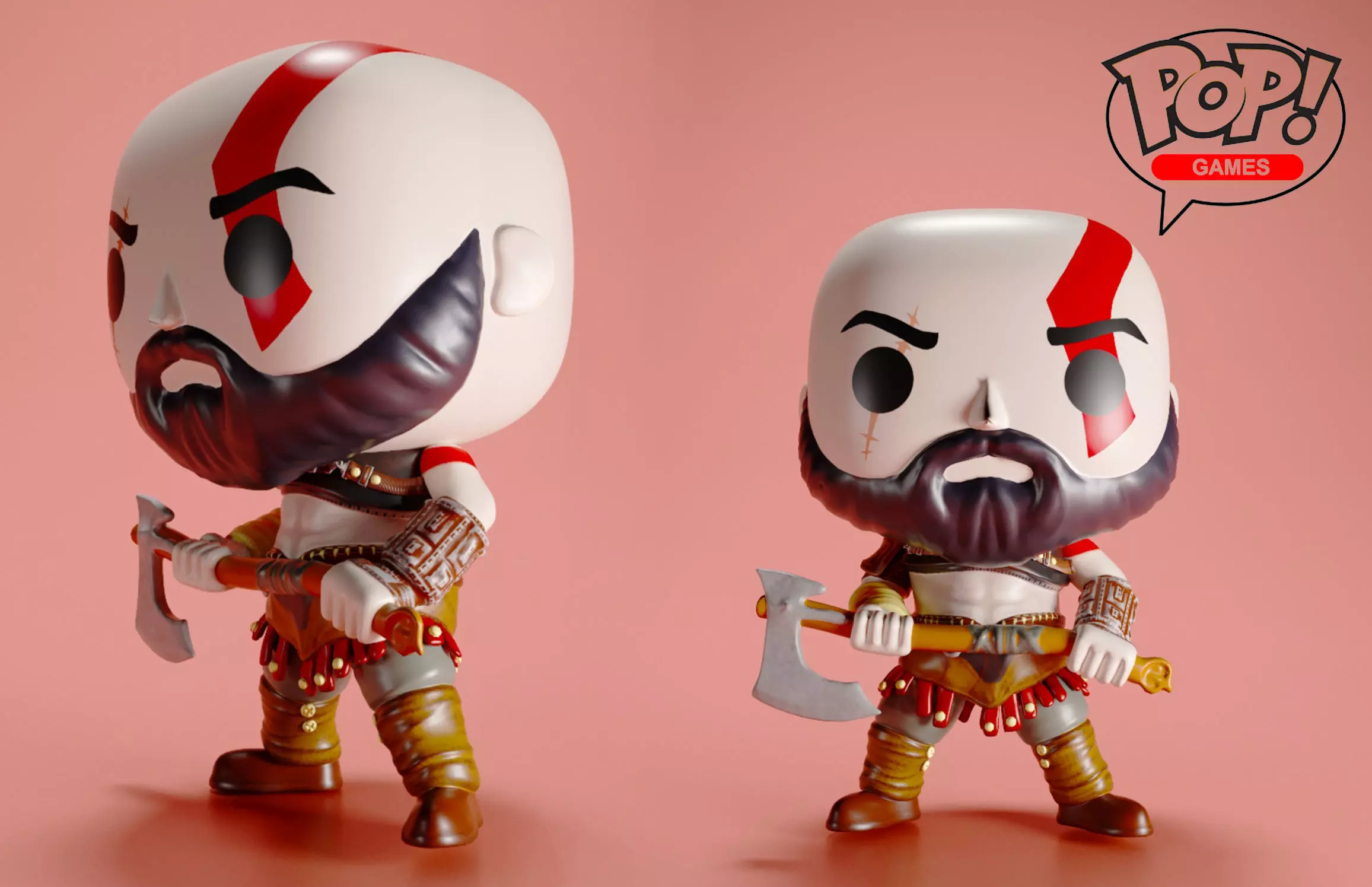 God of War - Kratos with Axe Collectible Figure Funko Pop 3D model_0