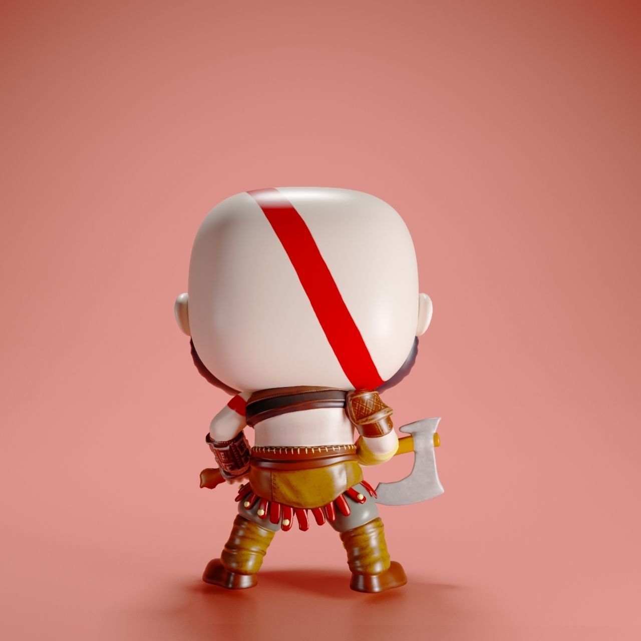 God of War - Kratos with Axe Collectible Figure Funko Pop 3D model_2