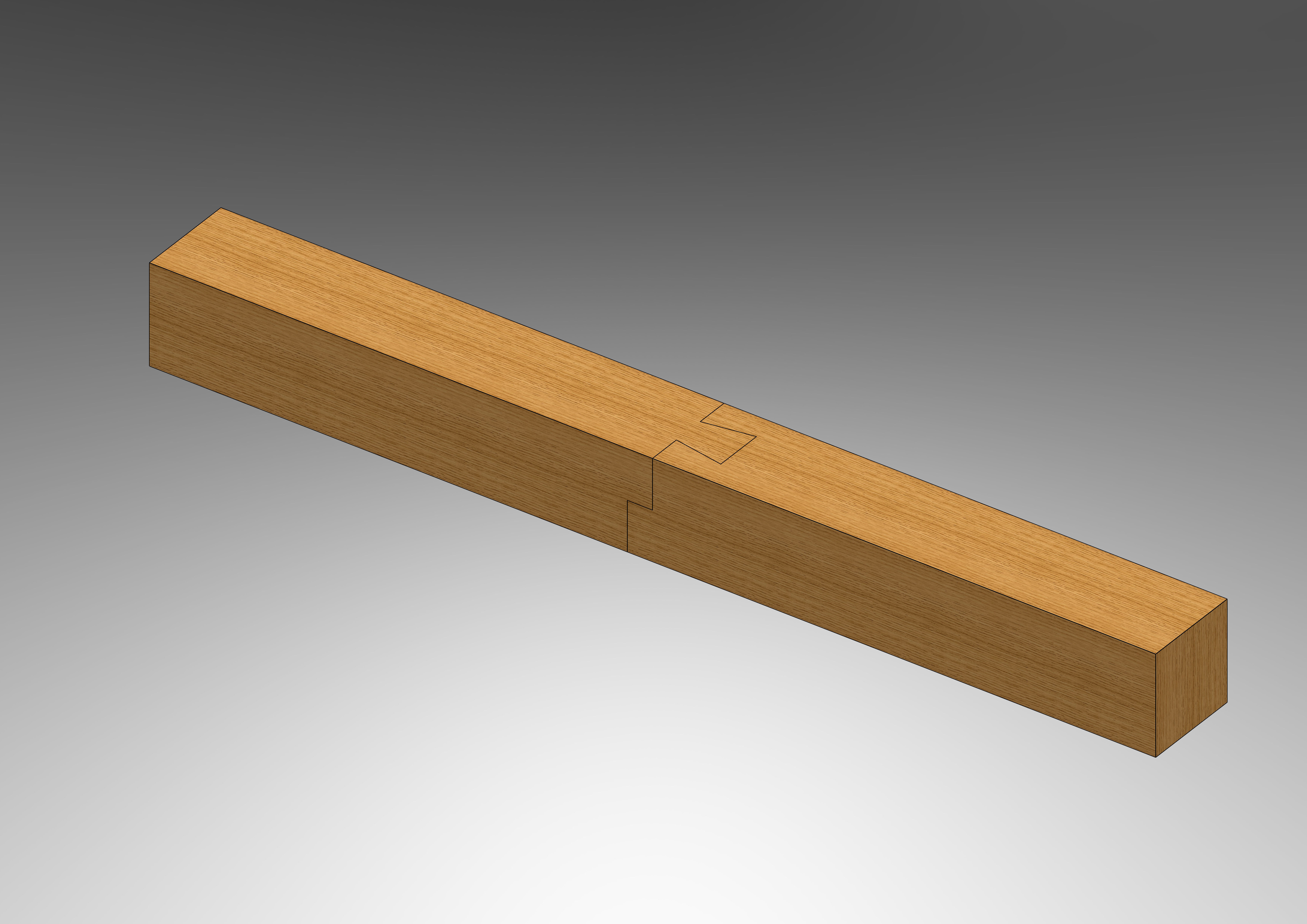 Koshikake Aritsugi - Classical Japanese Wood Joint Free 3D model_1