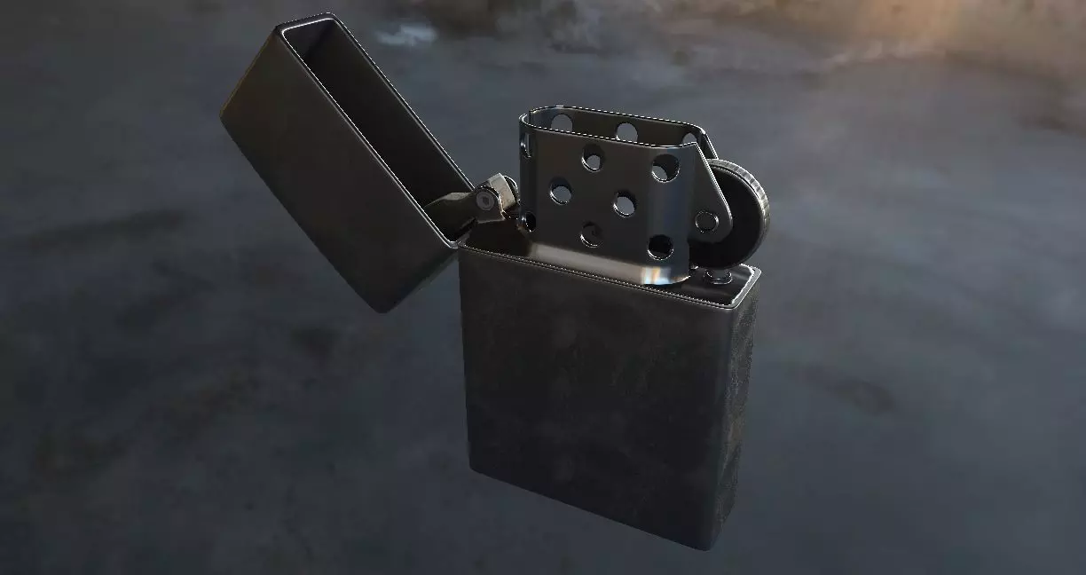 Highpoly Zippo Lighter 3D model_0