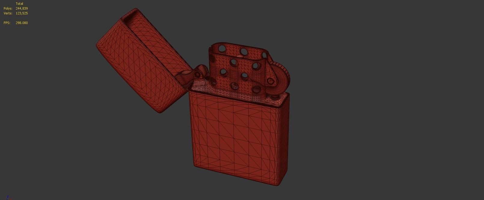 Highpoly Zippo Lighter 3D model_3