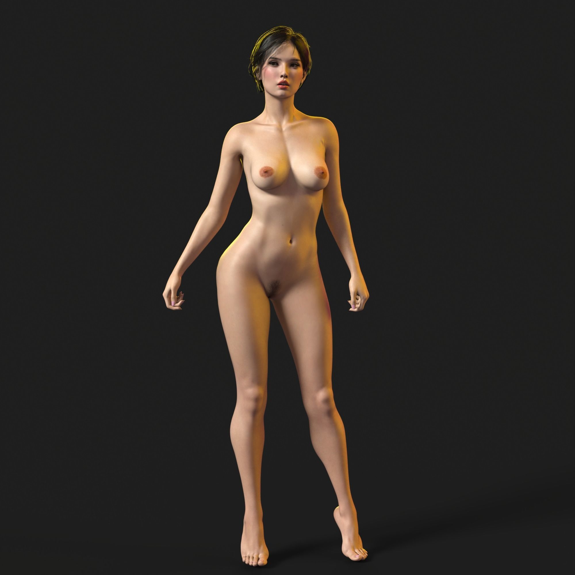 Sexy Female Character 3d Model Fully Rigged Maria Low-poly 3D model_7