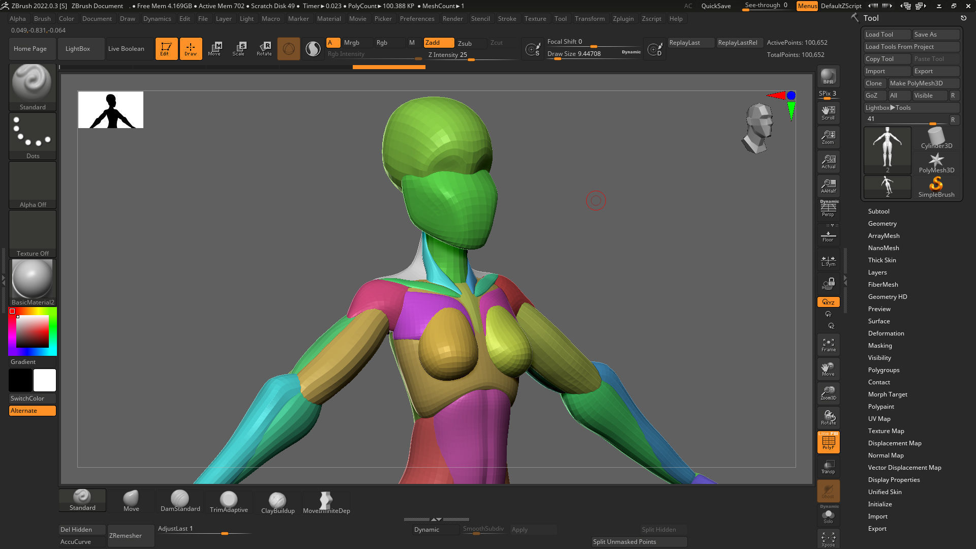 stylized anatomy Basemesh blockout 001 3D model_4