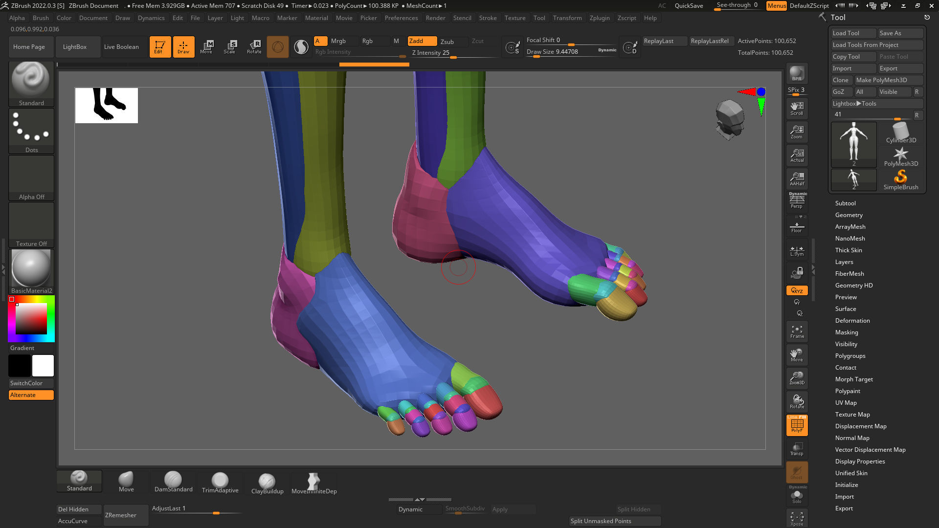 stylized anatomy Basemesh blockout 001 3D model_6
