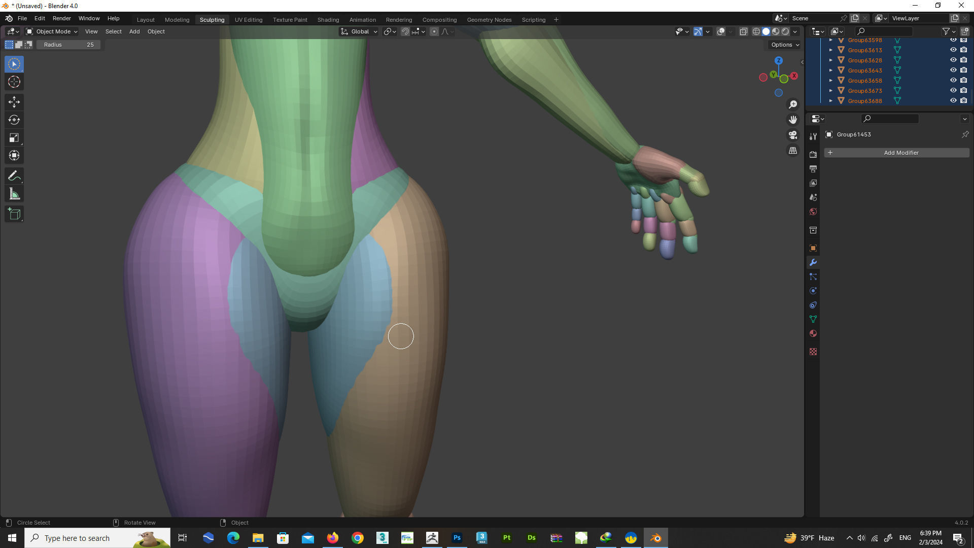 stylized anatomy Basemesh blockout 001 3D model_11