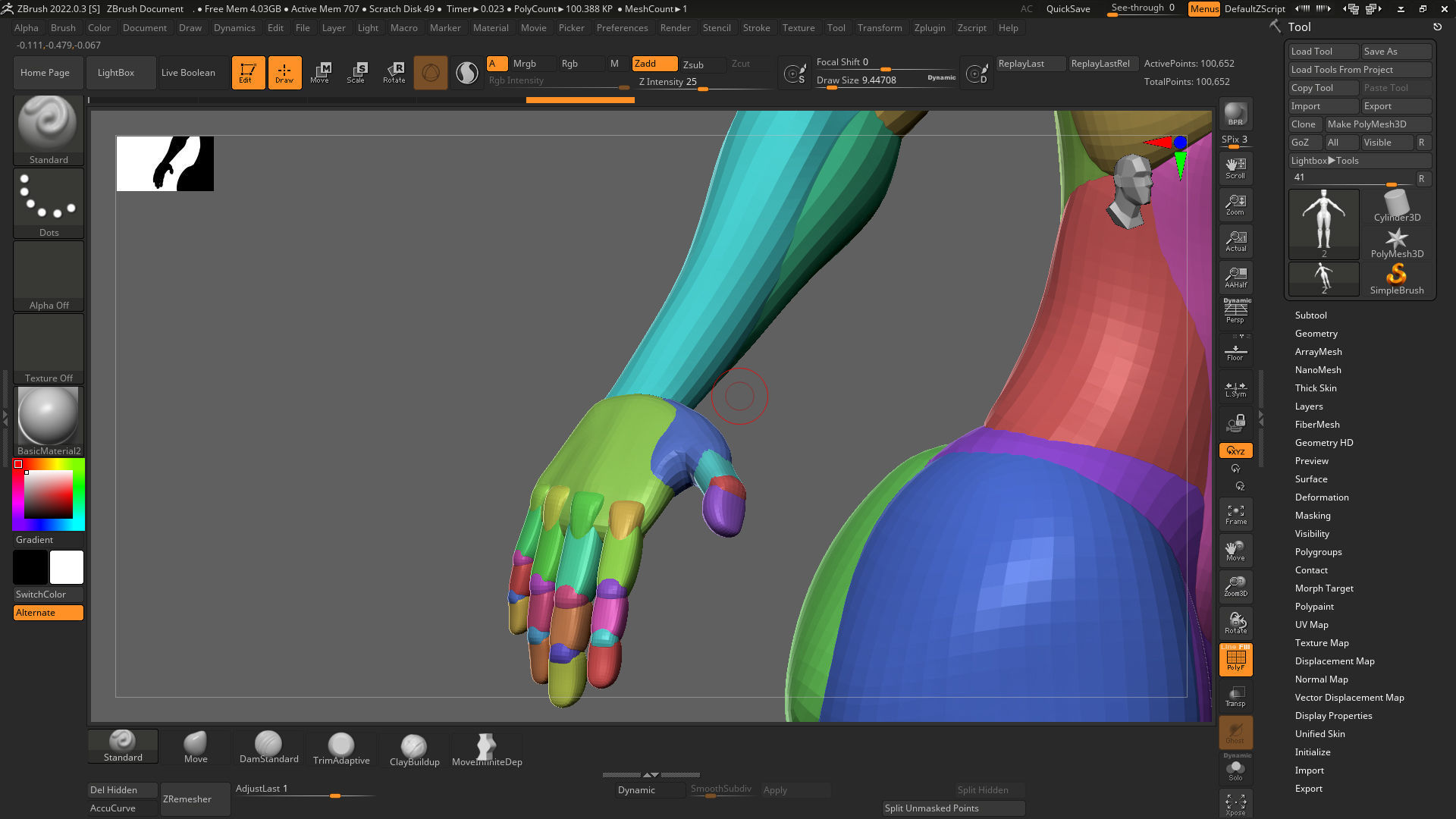 stylized anatomy Basemesh blockout 001 3D model_5