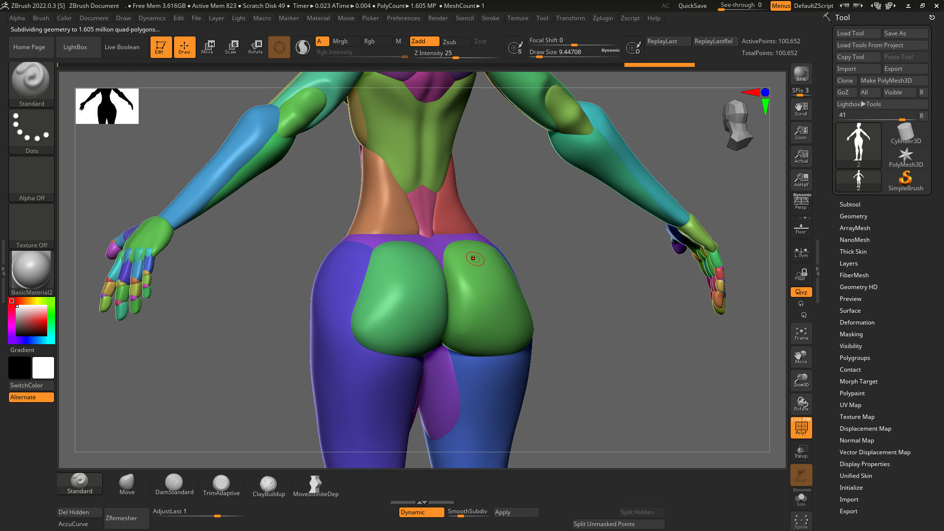 stylized anatomy Basemesh blockout 001 3D model_8