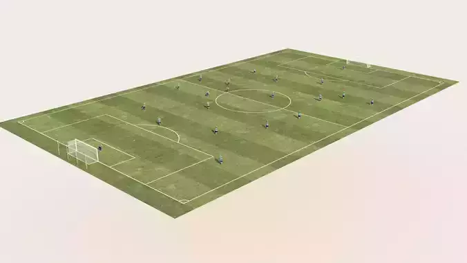 Football Pitch - Soccer Pitch 3D model
