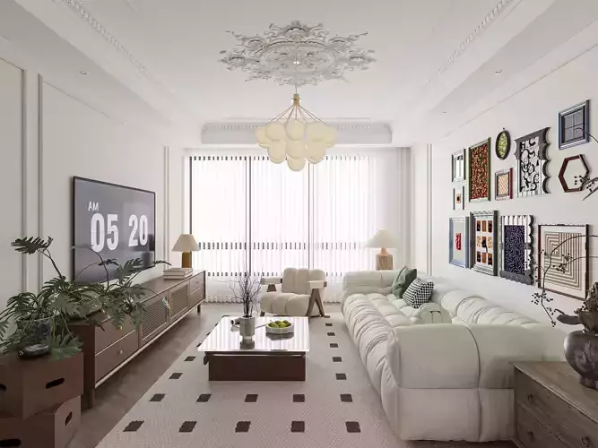 interior livingroom scene 003 3D model
