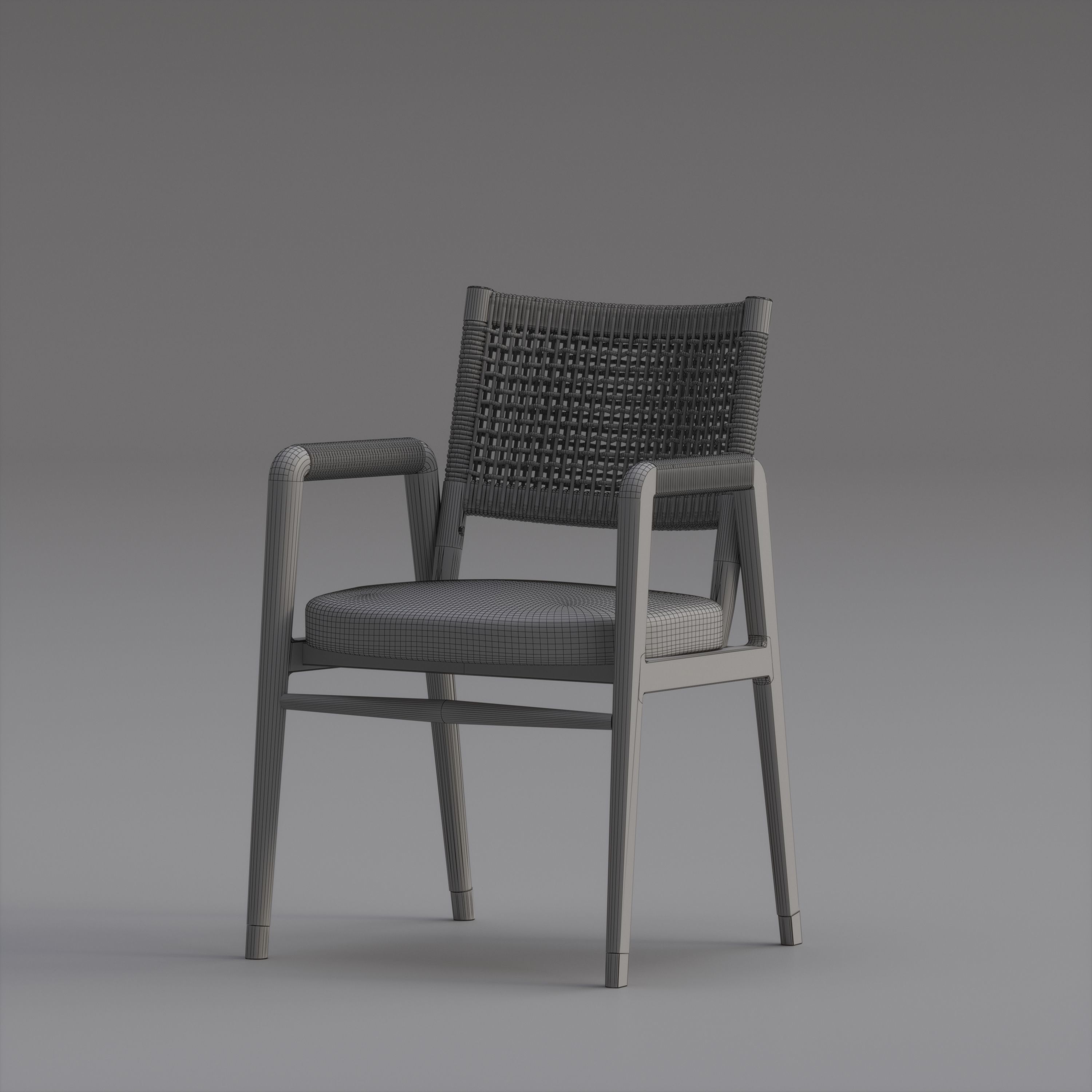 Flexform Ortigia Chair 3D model_1