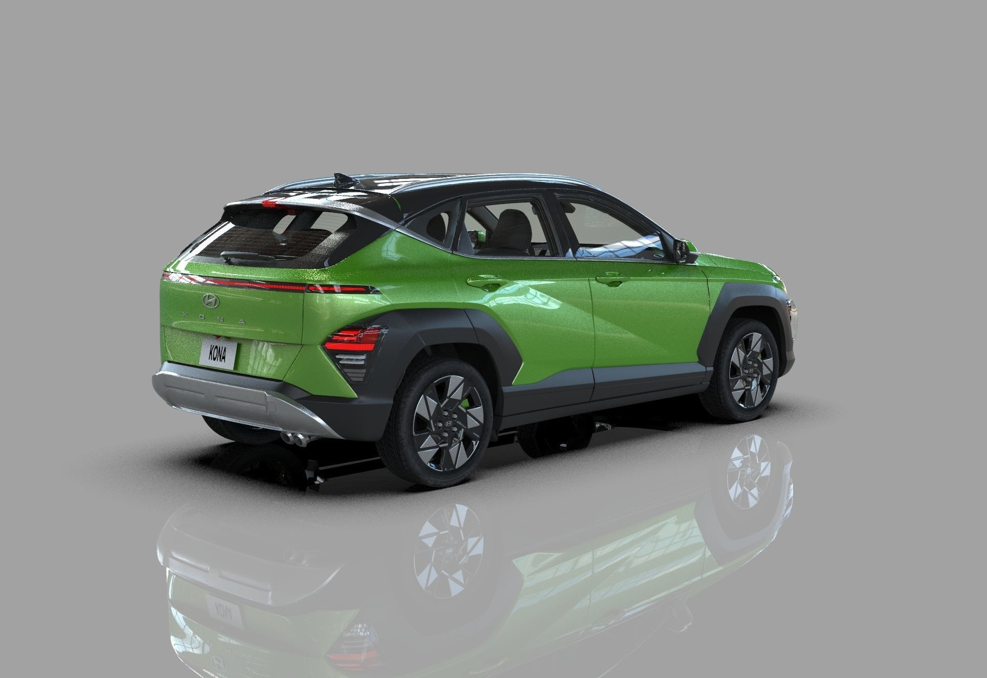 Hyundai Kona 2024 HQ interior 3D model_5
