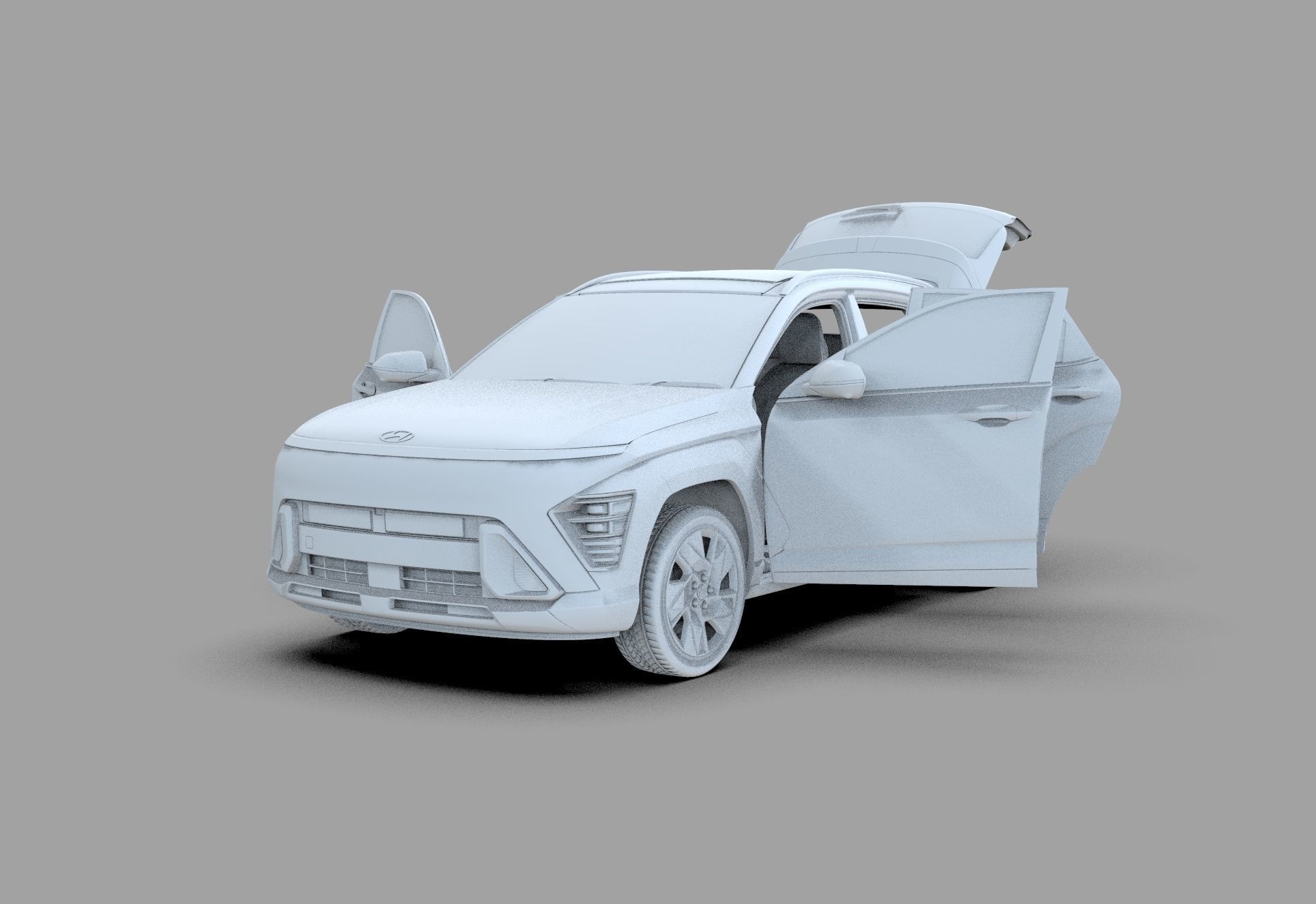 Hyundai Kona 2024 HQ interior 3D model_32