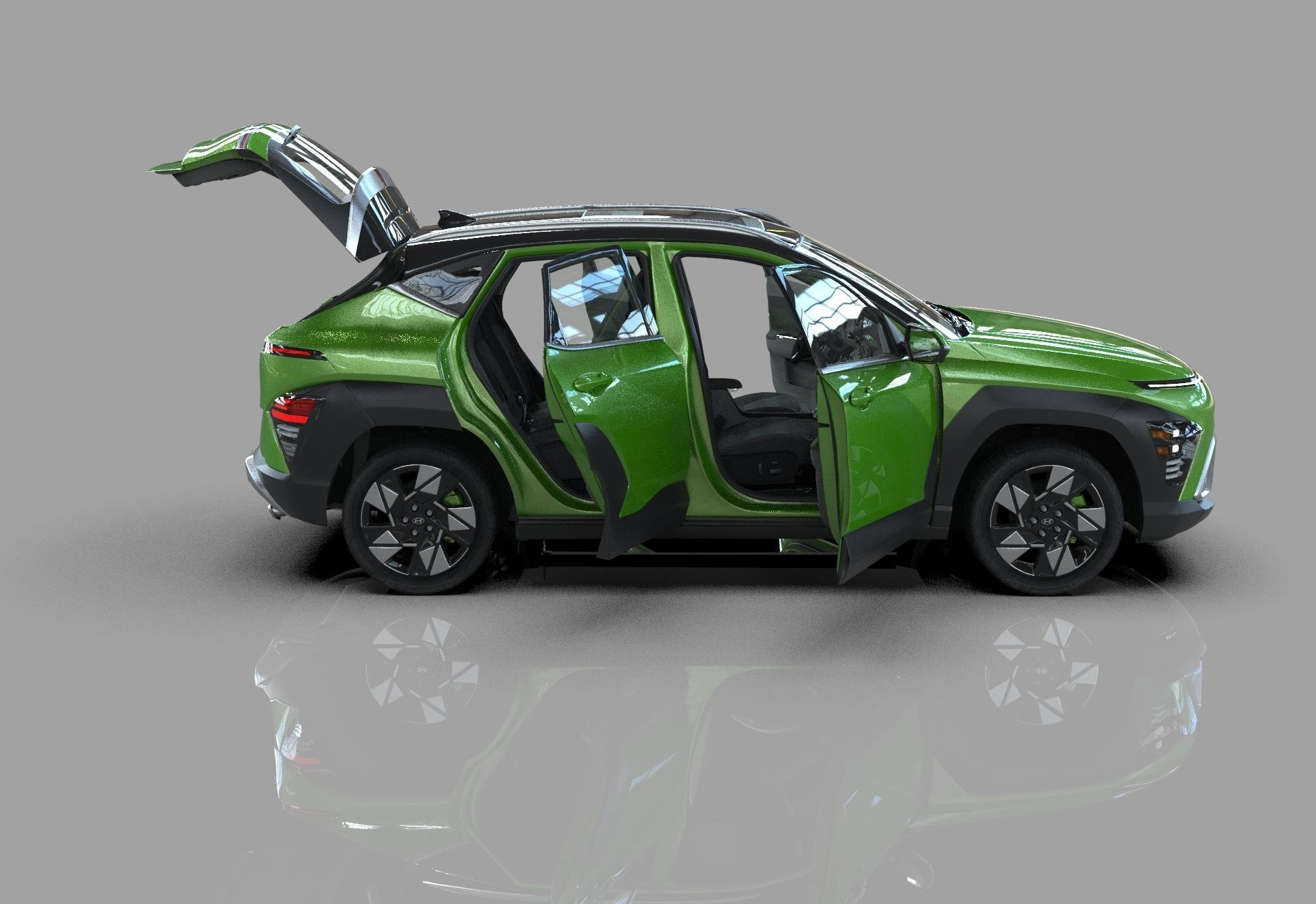 Hyundai Kona 2024 HQ interior 3D model_18