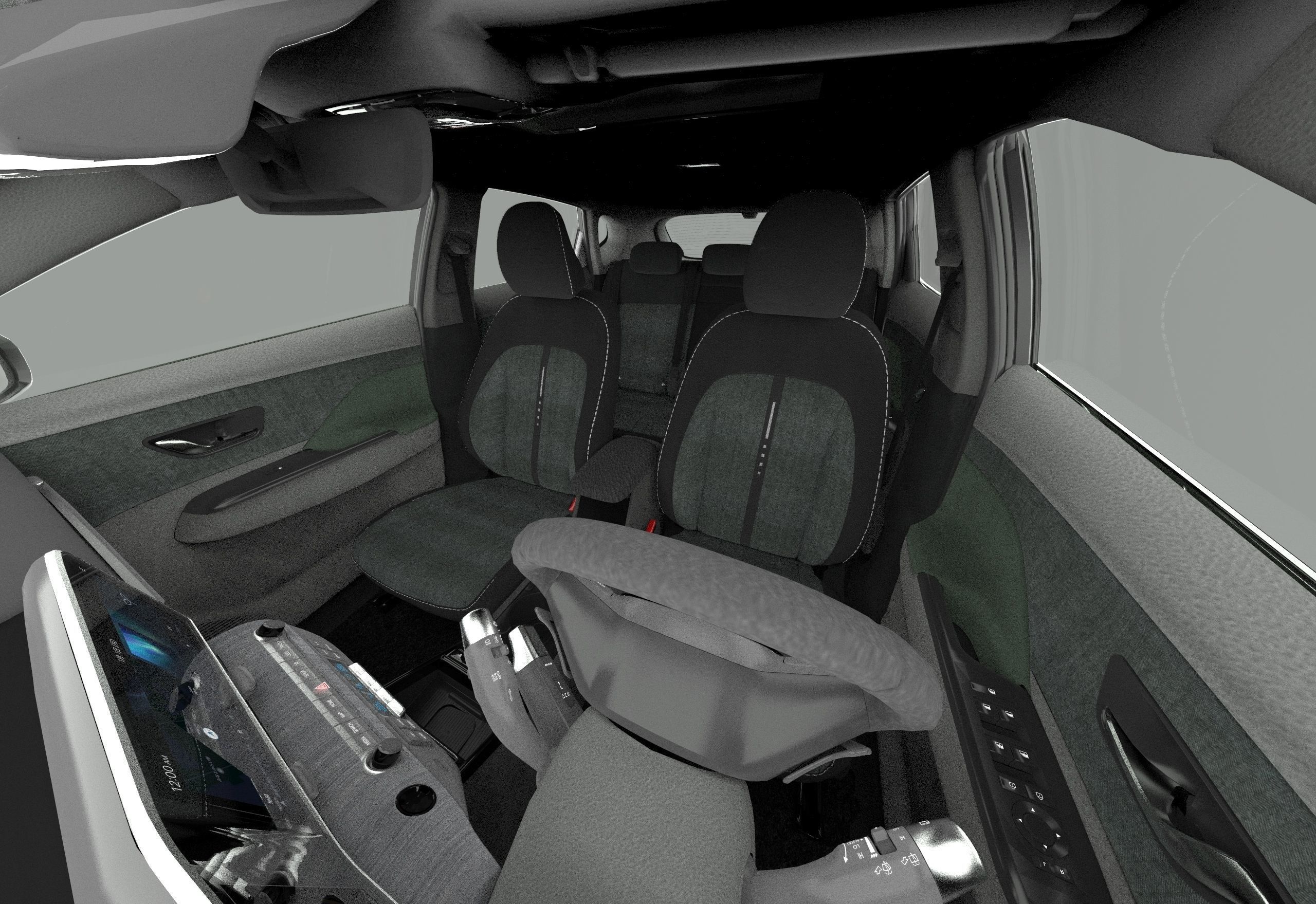 Hyundai Kona 2024 HQ interior 3D model_24