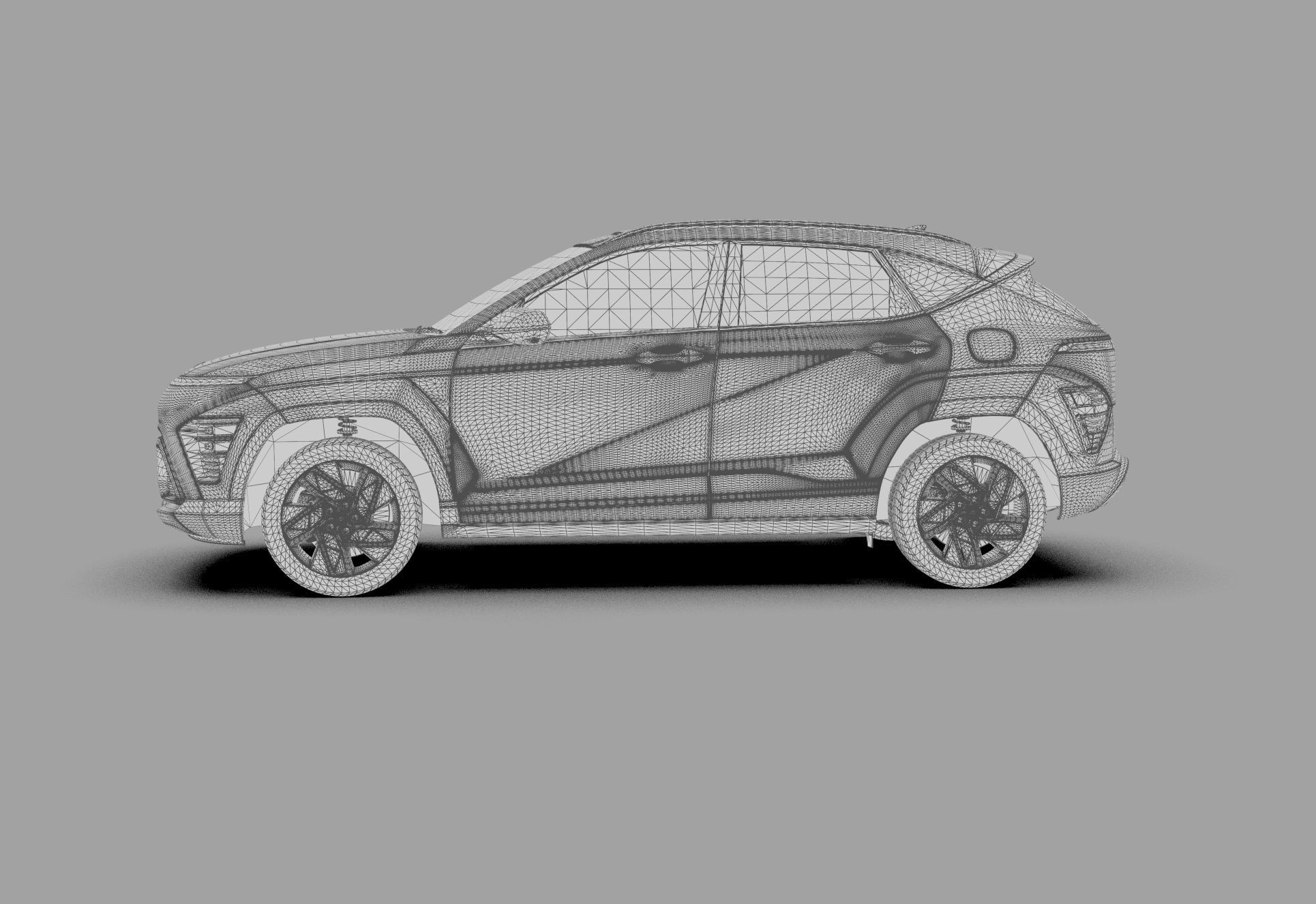 Hyundai Kona 2024 HQ interior 3D model_44