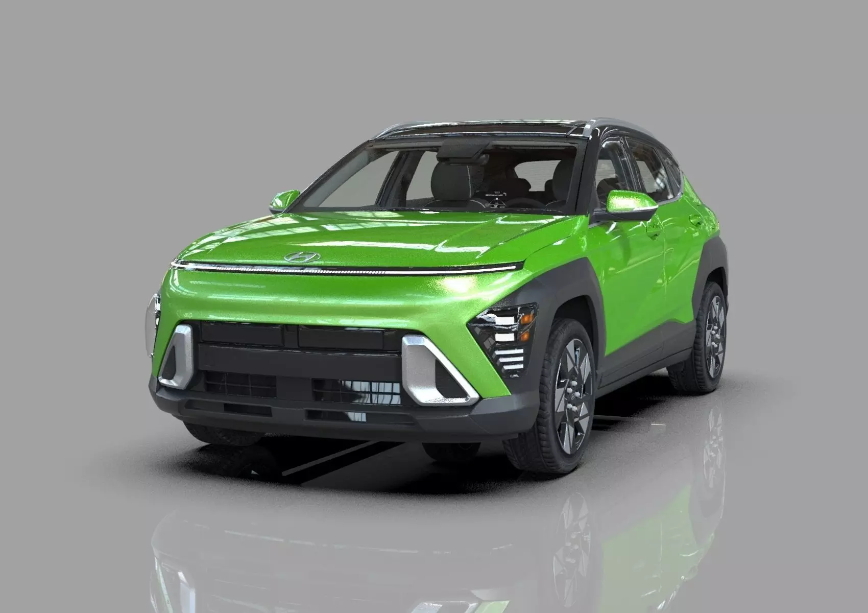 Hyundai Kona 2024 HQ interior 3D model_0