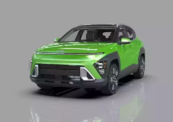 Hyundai Kona 2024 HQ interior 3D model