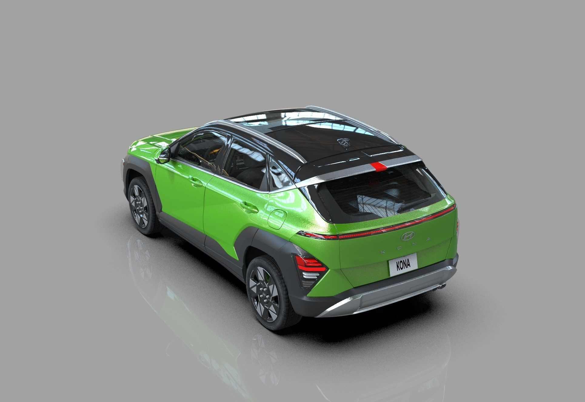 Hyundai Kona 2024 HQ interior 3D model_9