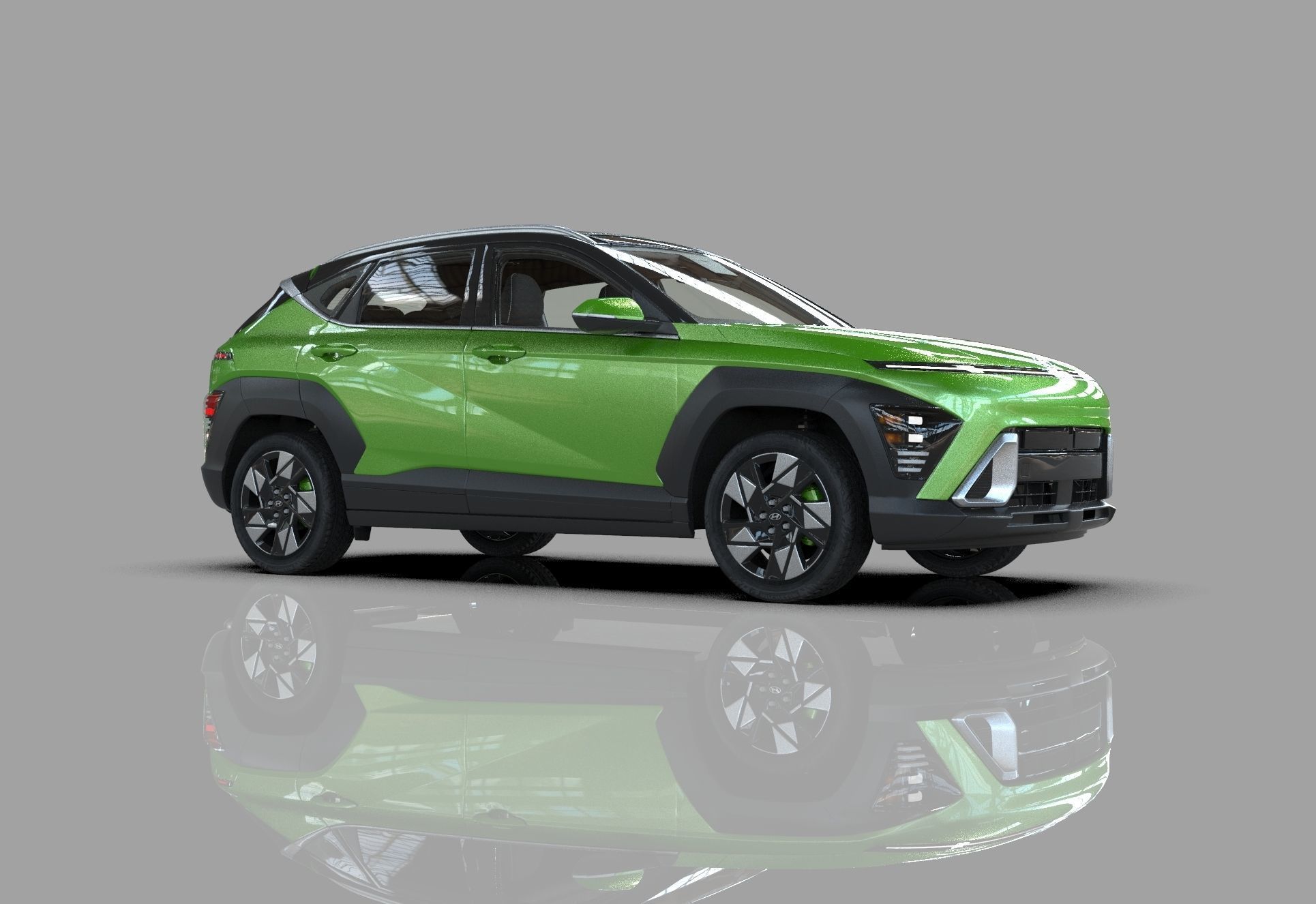 Hyundai Kona 2024 HQ interior 3D model_6