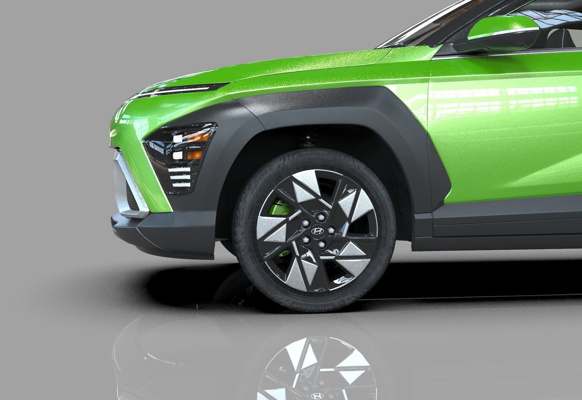 Hyundai Kona 2024 HQ interior 3D model_11