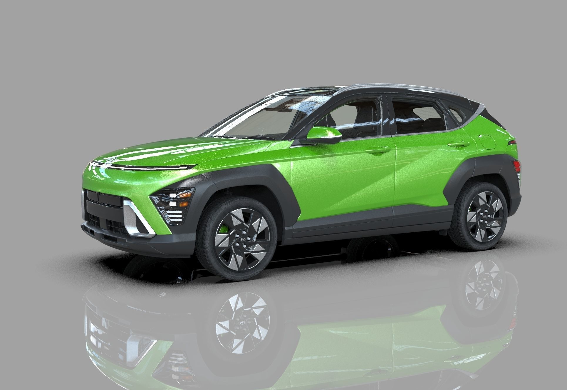 Hyundai Kona 2024 HQ interior 3D model_1