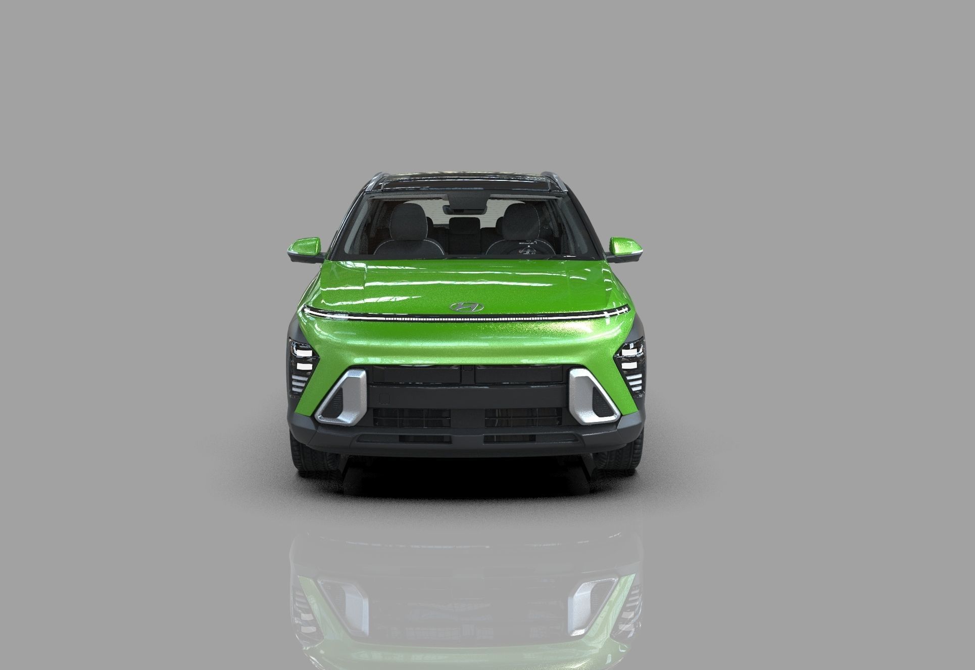 Hyundai Kona 2024 HQ interior 3D model_10