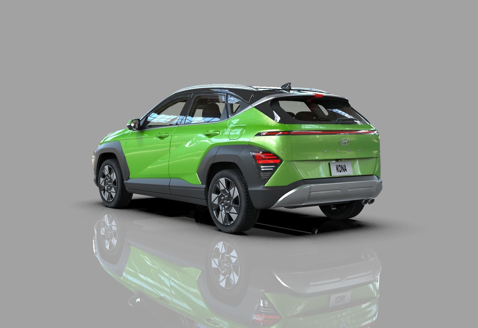 Hyundai Kona 2024 HQ interior 3D model_3