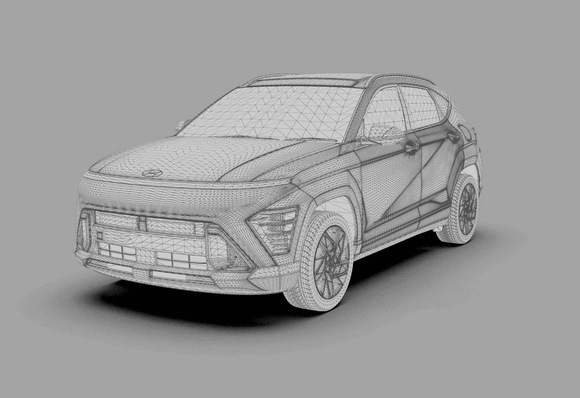 Hyundai Kona 2024 HQ interior 3D model_42