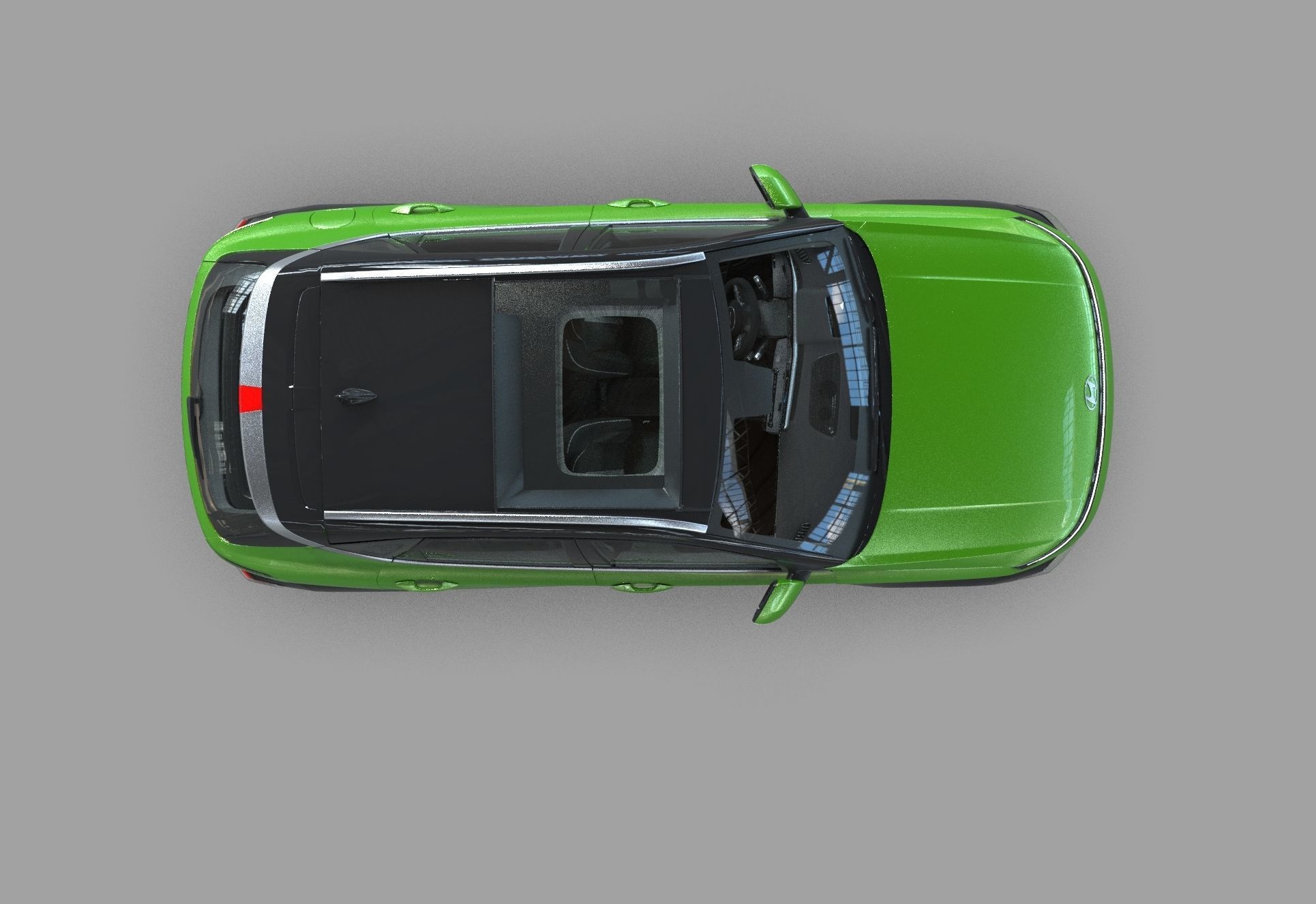 Hyundai Kona 2024 HQ interior 3D model_8