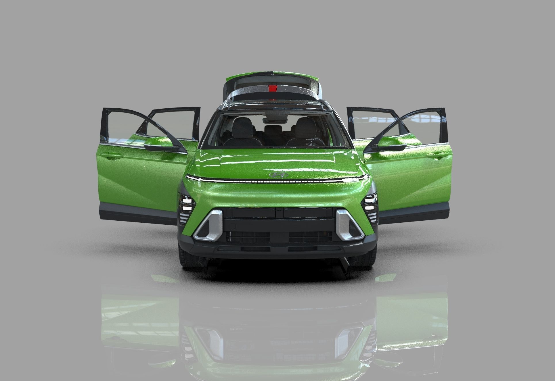 Hyundai Kona 2024 HQ interior 3D model_12