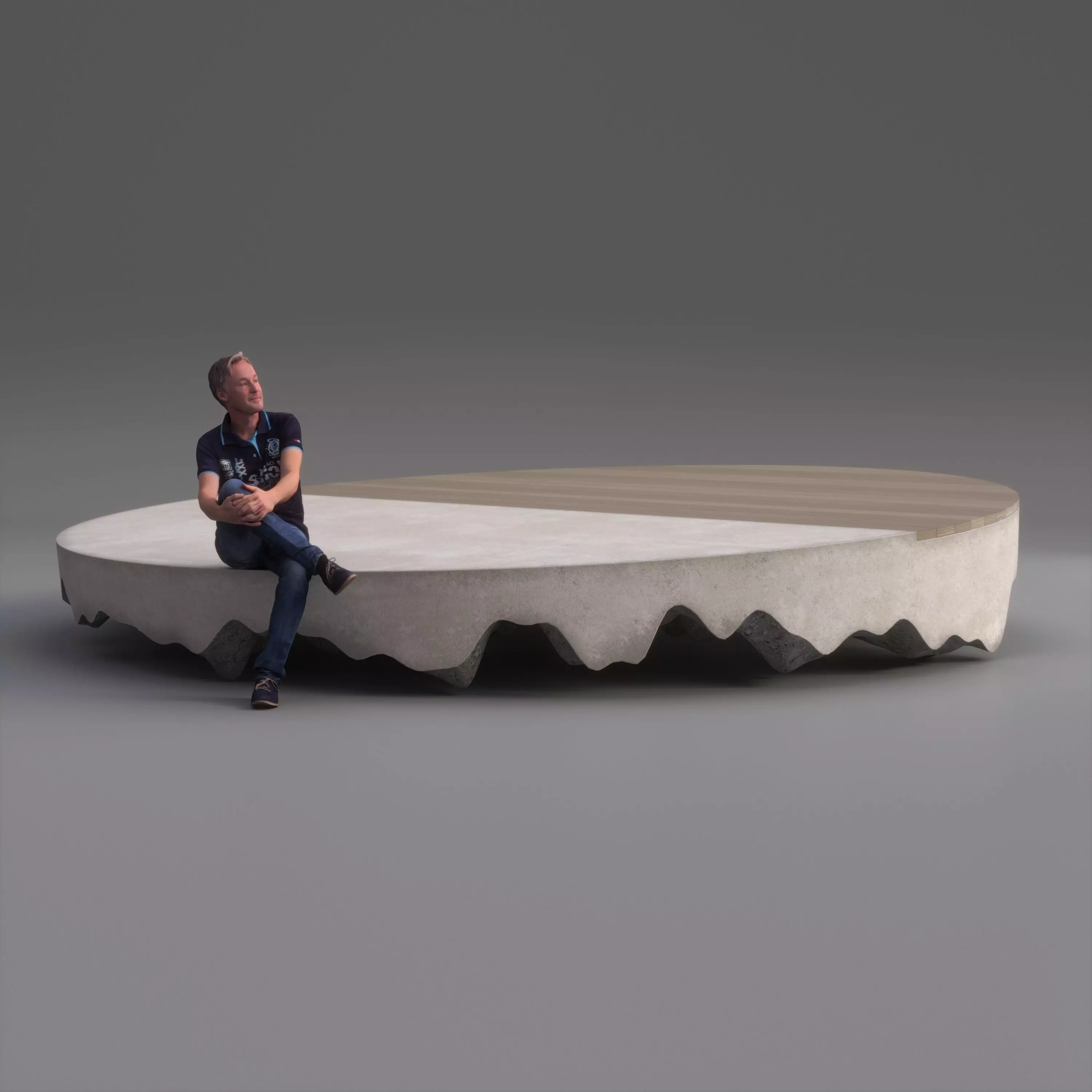 Circle Bench by Dark Band Studio 3D model