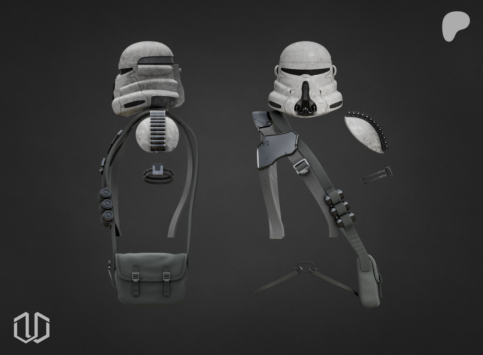 Star Wars Airborne Clone Trooper Kit One12 3D print model_1