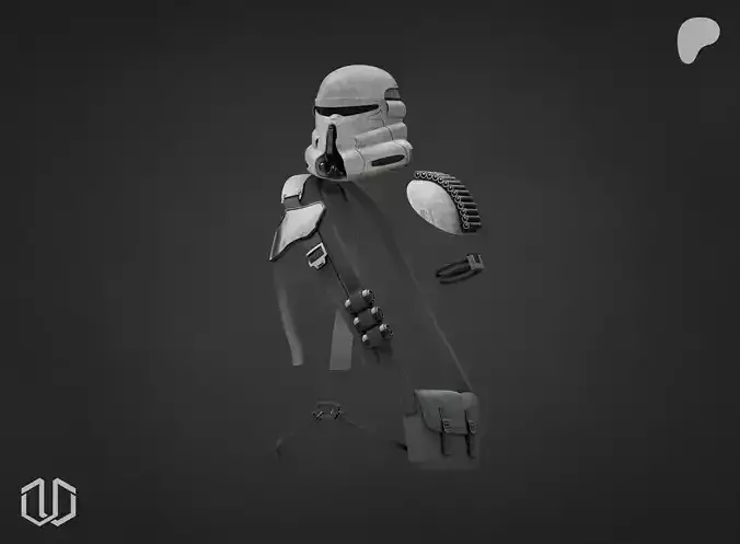Star Wars Airborne Clone Trooper Kit One12 3D print model
