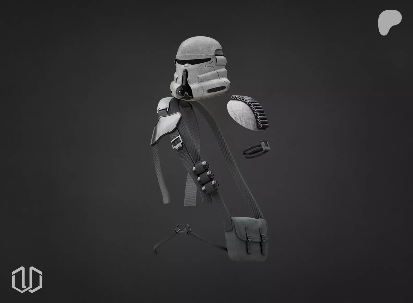 Star Wars Airborne Clone Trooper Kit One12 3D print model_0