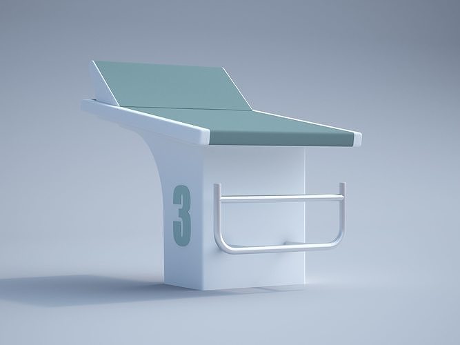 Swimming pool starting block by Dark Band Studio 3D model