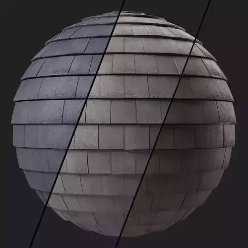 Roof Tile Materials 105- Concrete Roofing - Sbsar Seamless Pbr 