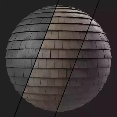 Roof Tile Materials 106- Concrete Roofing - Sbsar Seamless Pbr 