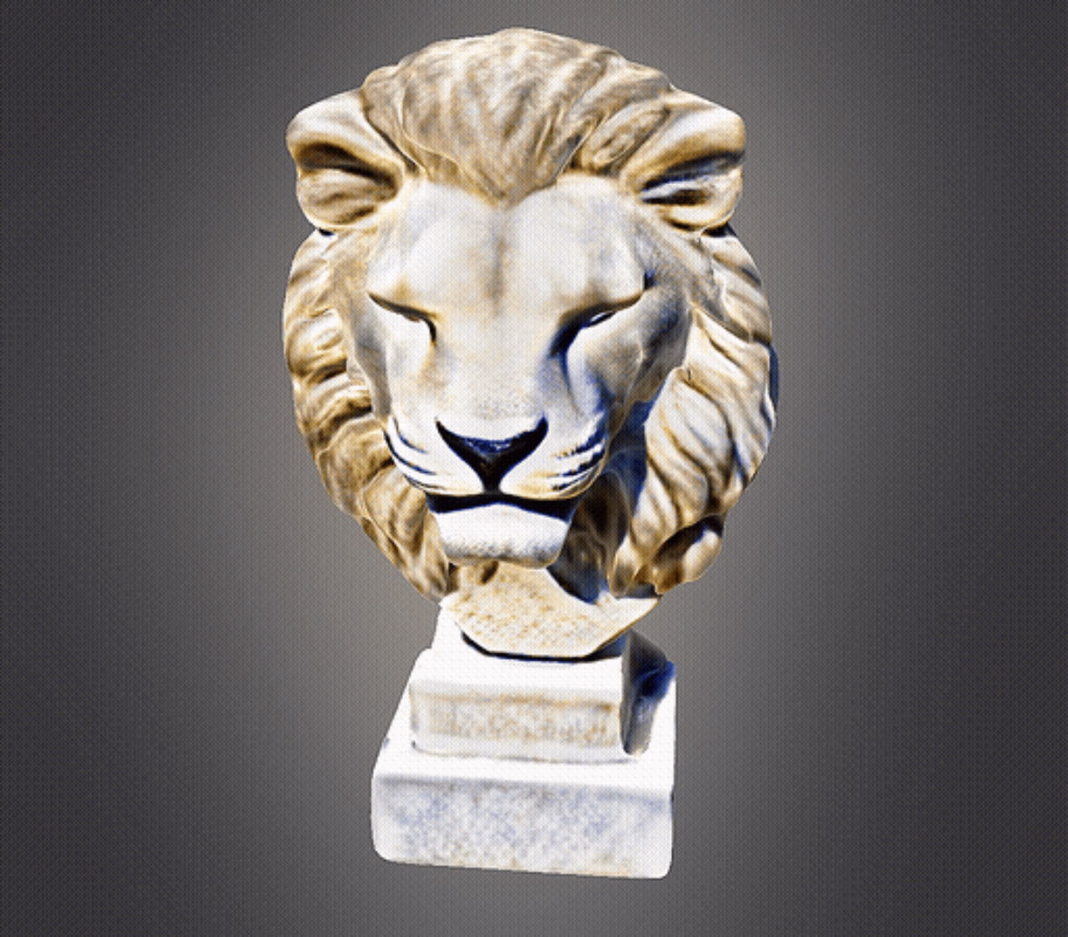 Lion Head Bust 3D print model_2