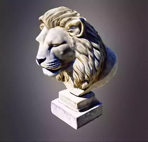 Lion Head Bust