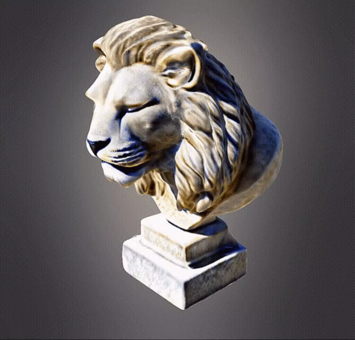 Lion Head Bust 3D print model_0