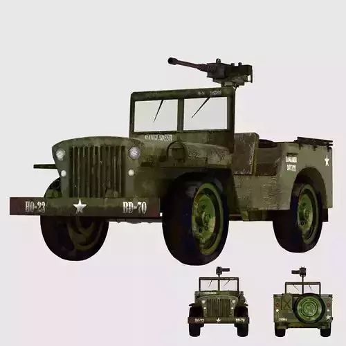 3D Military Jeep US Army American Jeep JEEP World War II