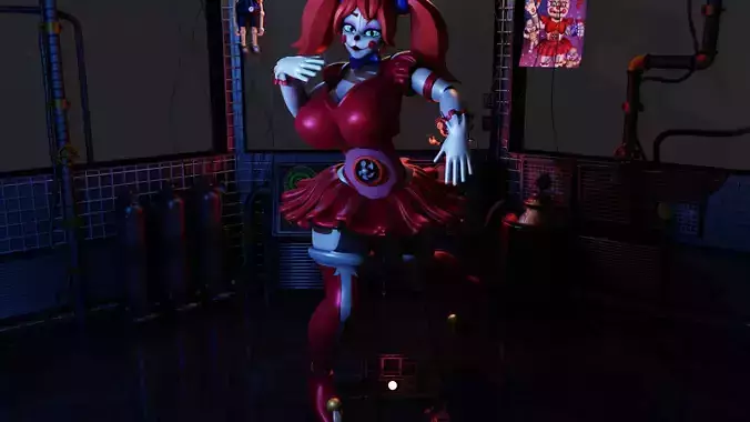Circus Baby Fnaf Sister Location NSFW Low-poly 3D model