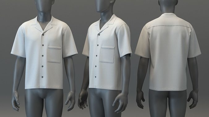 Cotton Pocket Shirt 3D model