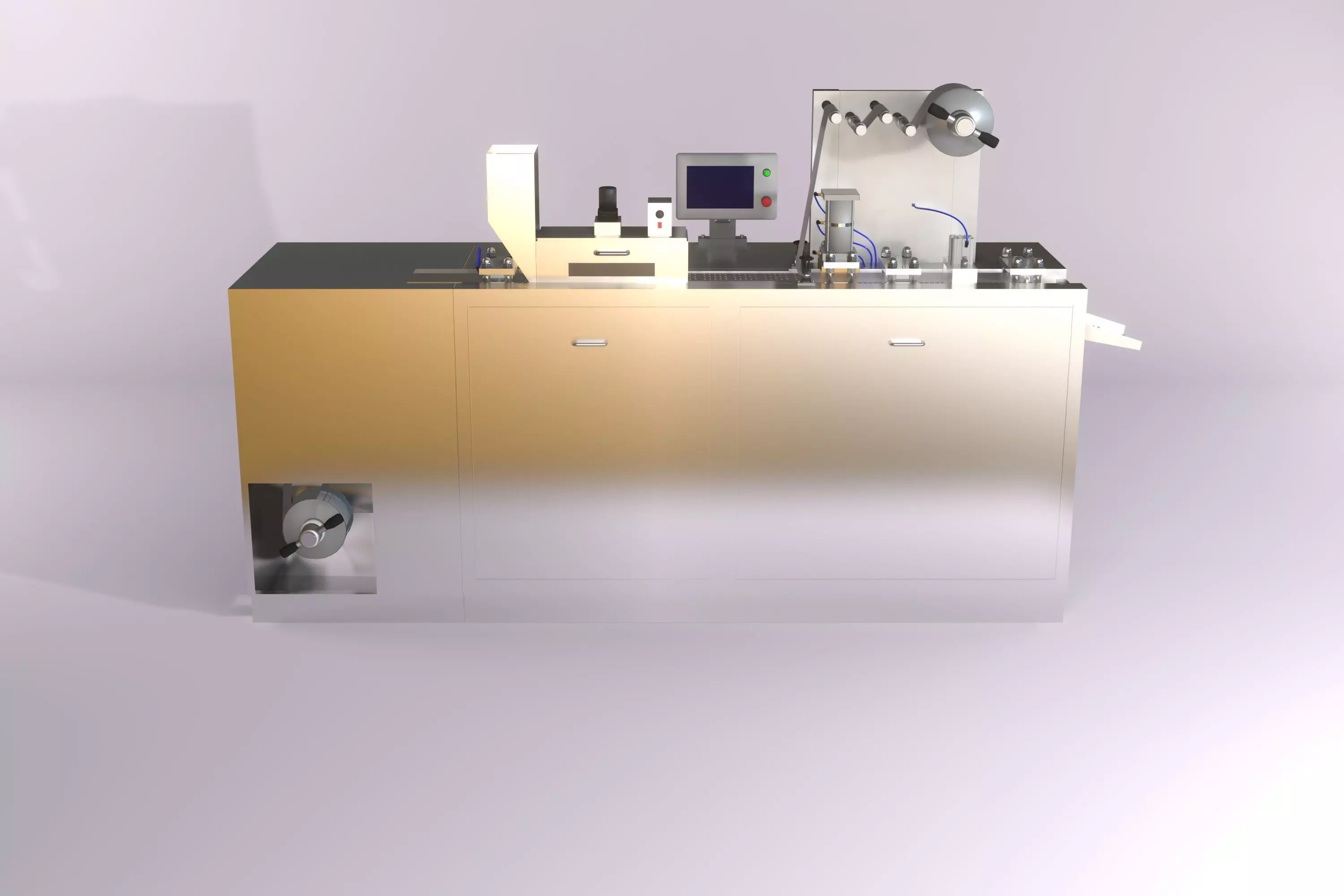 Capsule blister packing machine 3D model_0