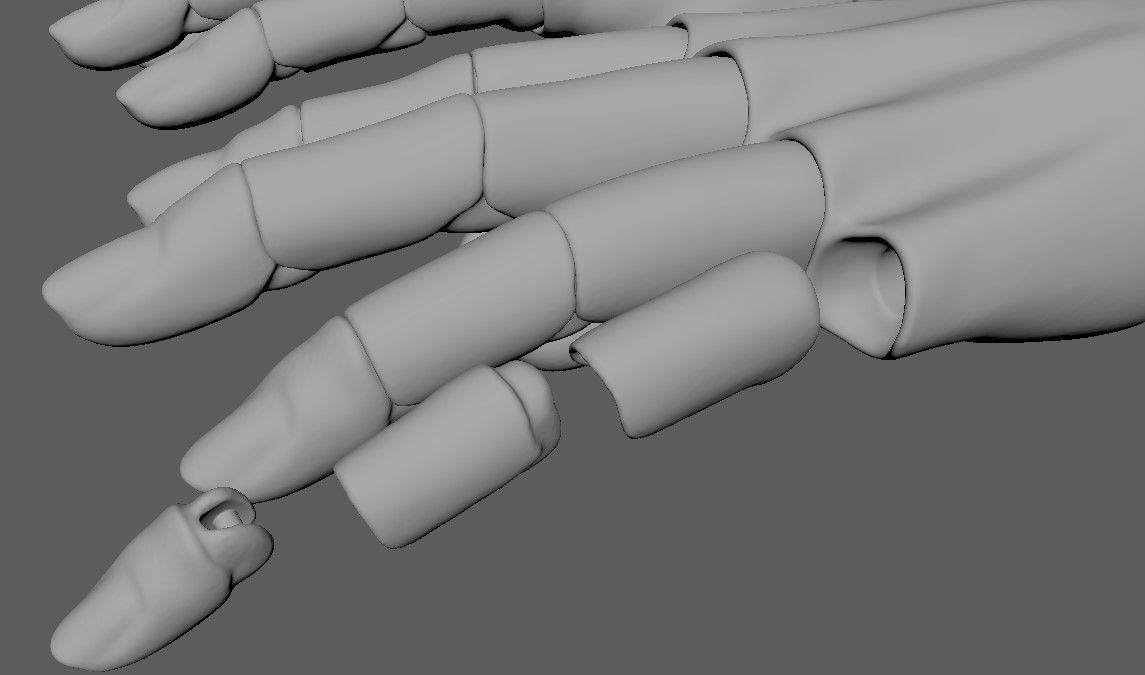 BJD doll ball joint doll men hand 3D print model_23