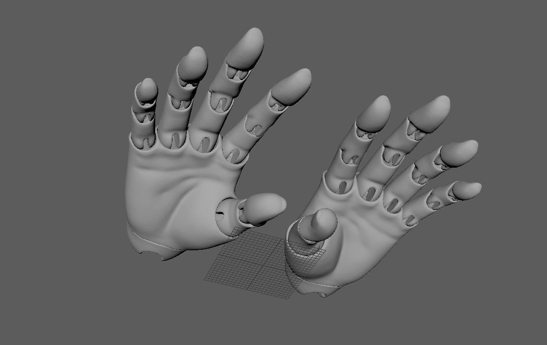 BJD doll ball joint doll men hand 3D print model_21